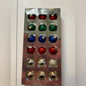 Vintage shiny glass ornaments 18 count